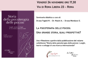 Seminario 24-11-23 “La psicoterapia delle psicosi. Una grande storia, quali prospettive?”