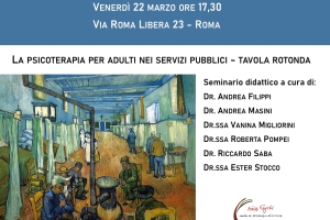 Seminario 22-3-24 “La psicoterapia per adulti nei servizi pubblici – tavola rotonda”